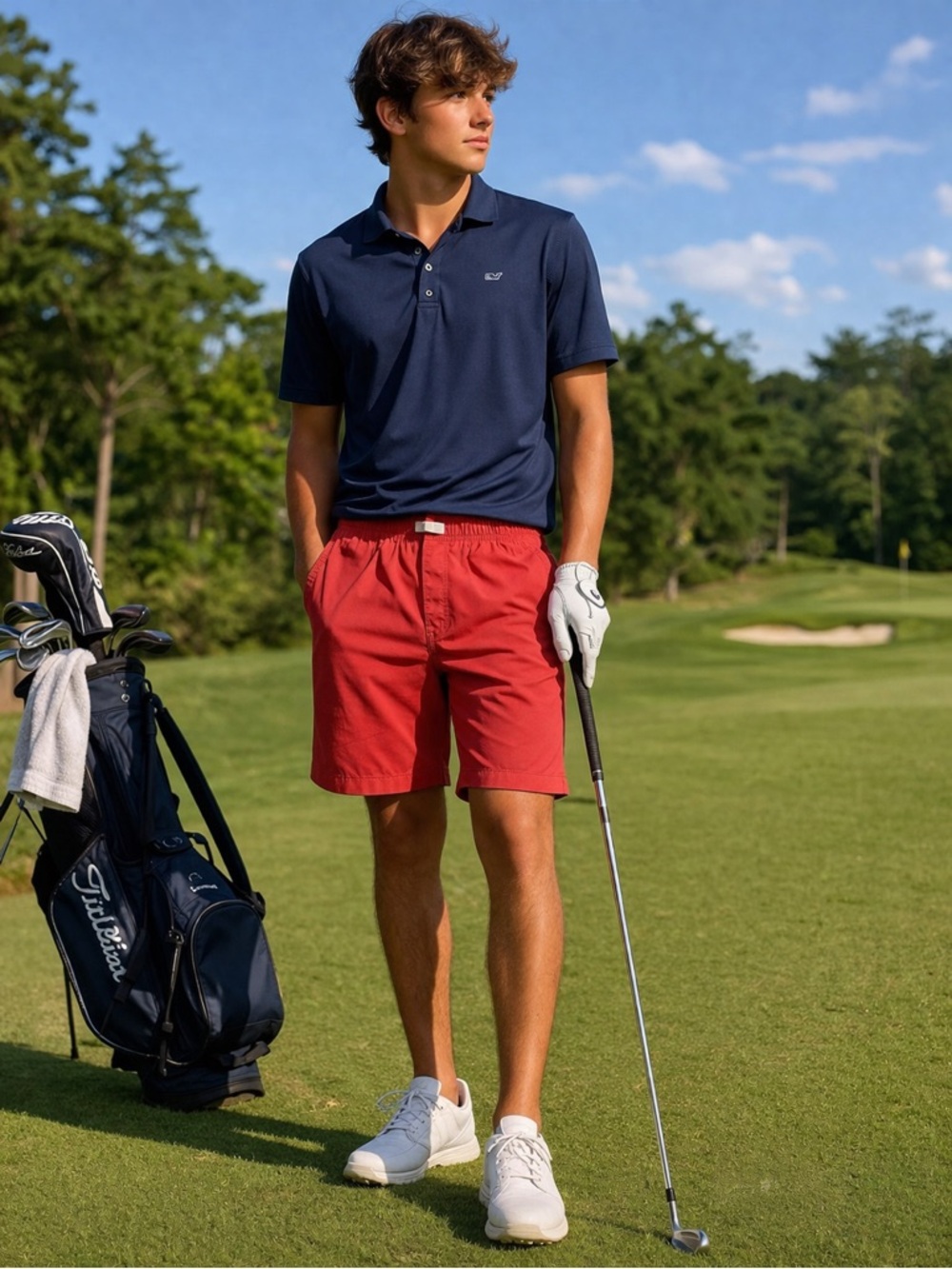 Crewcuts Red Athletic Golf Shorts